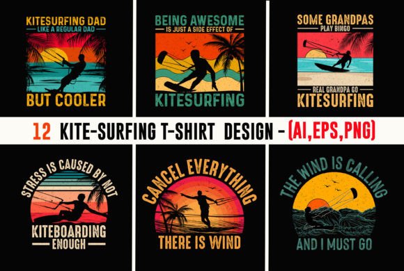 Download Kite-surfing T-shirt Bundle - Premium Resources