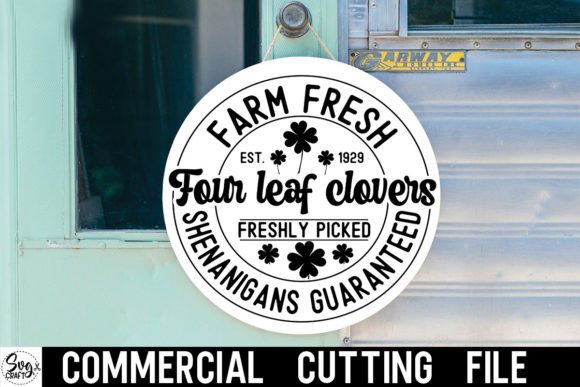 Download Farm Fresh Four Leaf Clovers Round Sign - Farm fresh Collection