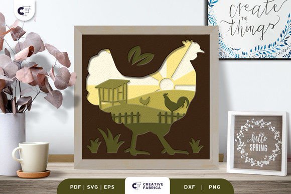 Download Farm Fresh 3D Shadow Box Paper Cut - Farm fresh Collection