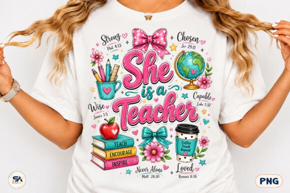 Download She is a Teacher PNG Sublimation Design - Teacher png Collection