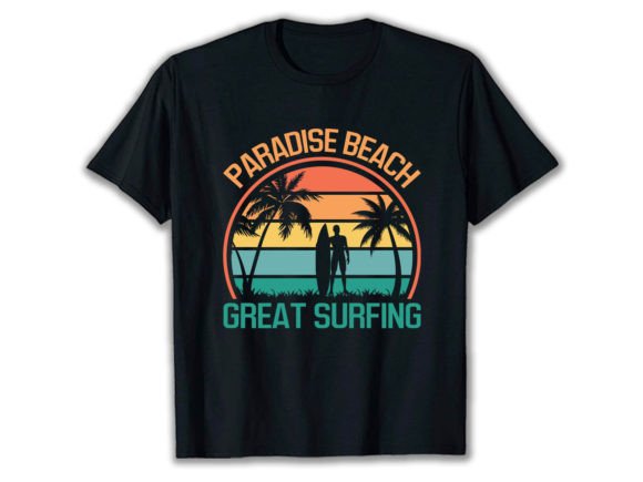 Download Paradise Beach Great Surfing T-Shirt - Premium Bundle