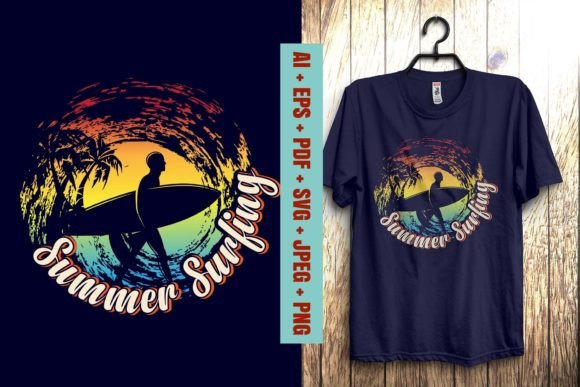 Download Summer Surfing T Shirt Design - Premium Resources