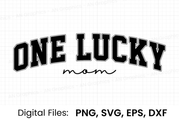 Download One Lucky Mom Retro Varsity SVG - Lucky Collection