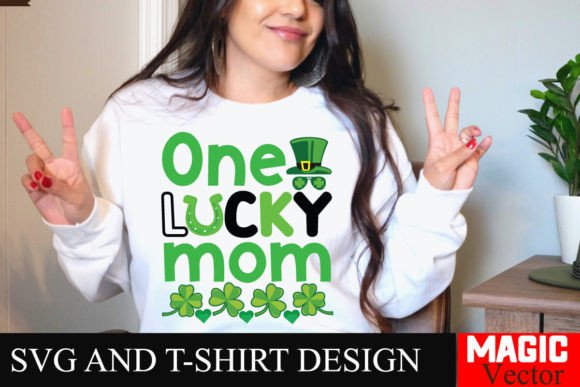 Download One Lucky Mom SVG Cut File,St.Patrick's - Lucky Collection