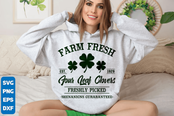 Download St Patricks Day Farm Fresh Four Leaf SVG - Farm fresh Collection