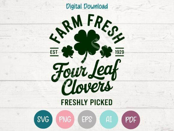 Download Farm Fresh Four-Leaf Clovers St Patricks - Farm fresh Collection