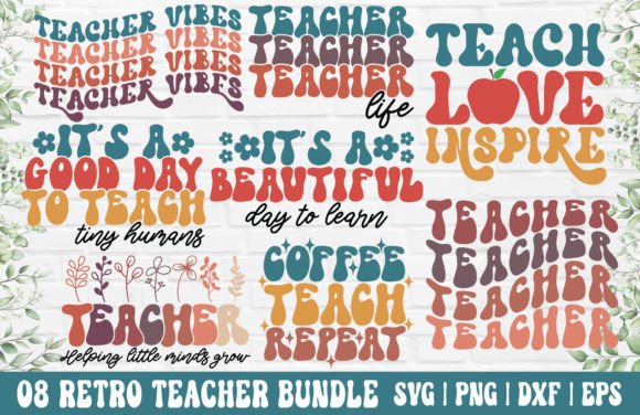 Download Retro Teacher SVG Bundle - Teacher PNG - Teacher png Collection